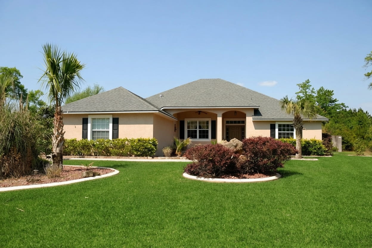 Artificial turf installation at an Orlando vacation rental property